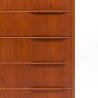 Ladekast, Deens vintage model, in teak met 6 lades