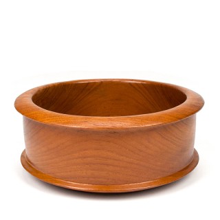 Vintage schaal rond model uit Denemarken in teak
