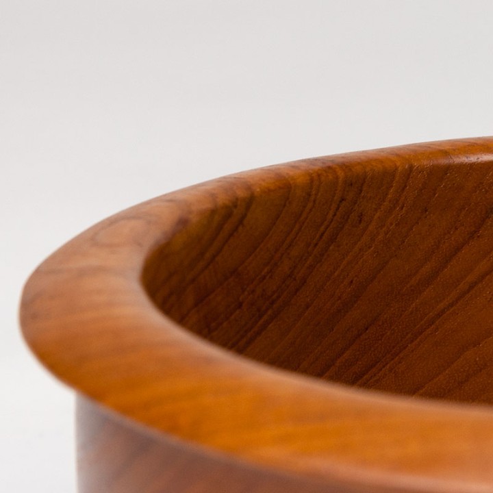 Vintage round teak bowl from Denmark