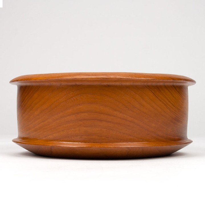Vintage round teak bowl from Denmark