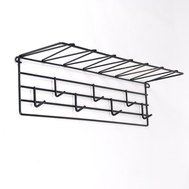 Metal vintage wall coat rack from the fifties