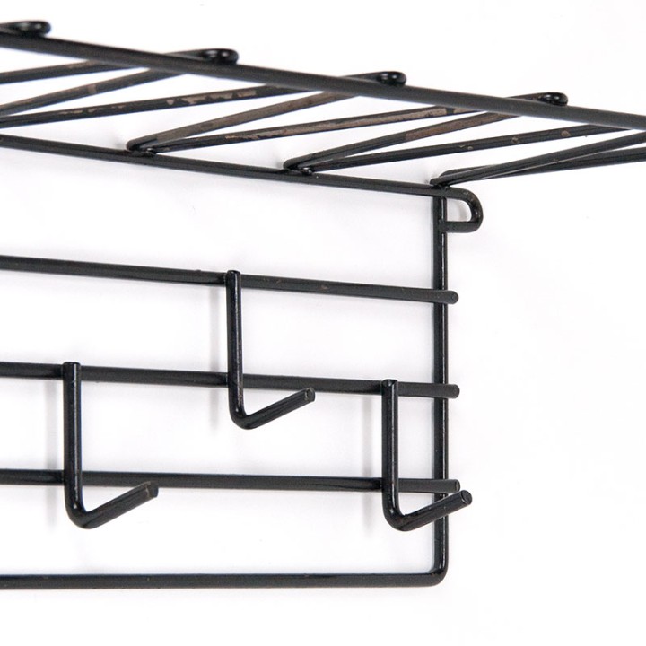 Metal vintage wall coat rack from the fifties