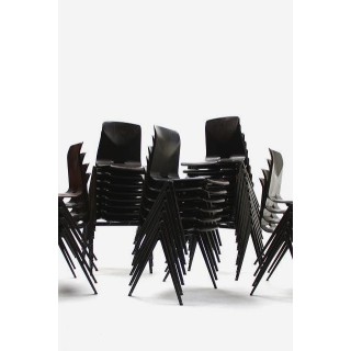 Partij van 28 Thur-op-seat stoelen - Retro Studio