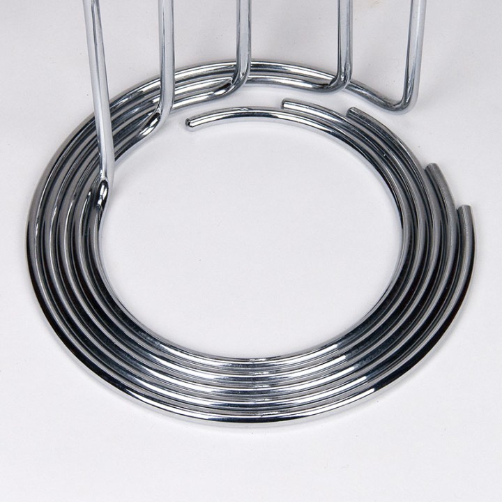 Spiral candlesticks vintage set in chrome 1970's