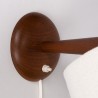 Teakhouten vintage wandlamp jaren vijftig