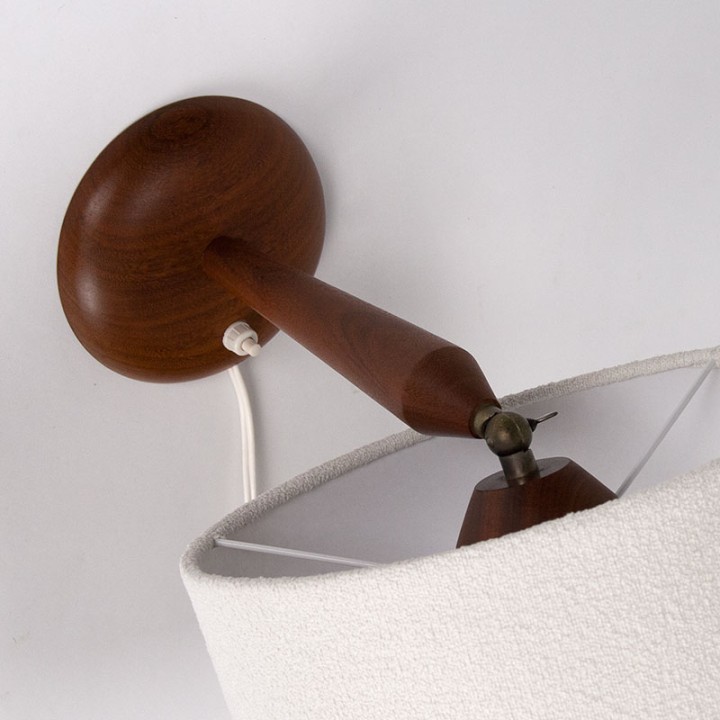 Teak vintage wall lamp from the fifties