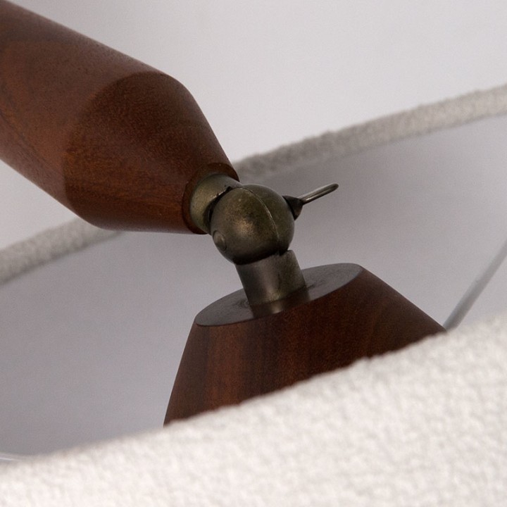 Teak vintage wall lamp from the fifties