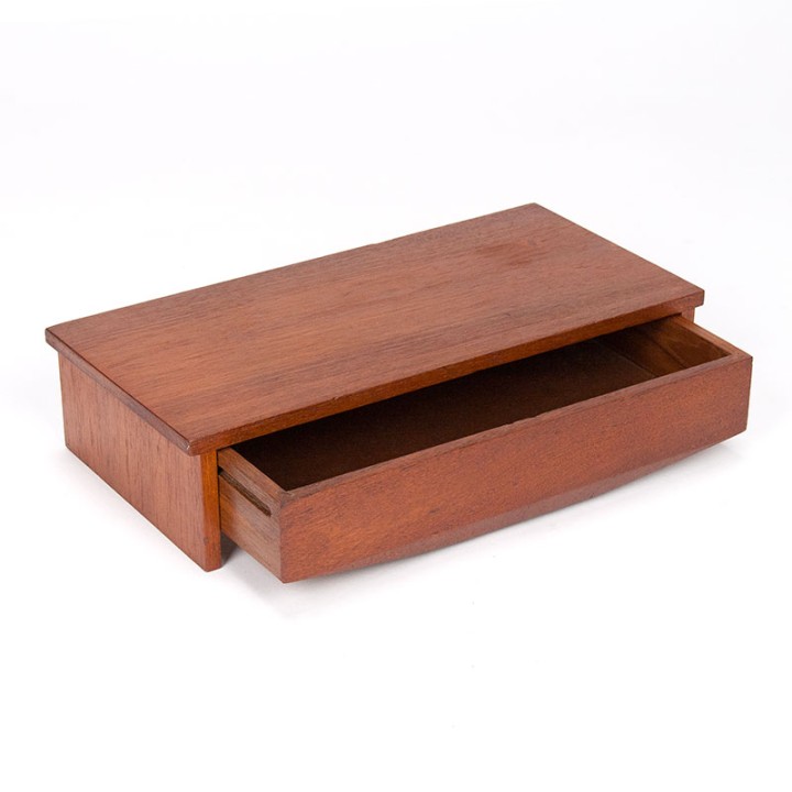 Teakhouten vintage zwevende lade