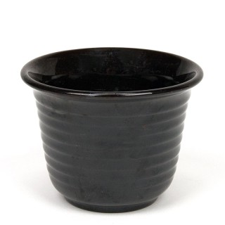 Zwart klein vintage bloempotje