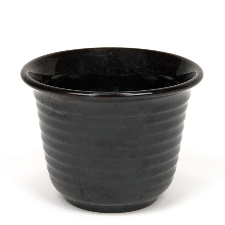 Zwart klein vintage bloempotje