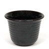 Black small vintage flower pot