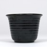 Black small vintage flower pot