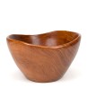 Large model organic vintage teak serving bowl