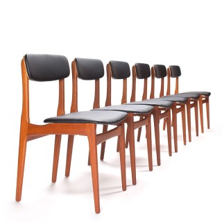 Mid-Century Danish set of 6 Bundgaard Rasmussen chairs