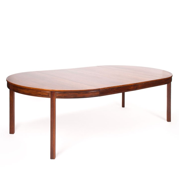 Palissander Mid-Century uitschuifbare eettafel van Bodafors