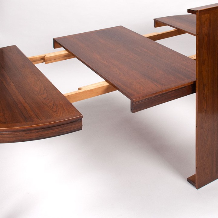 Palissander Mid-Century uitschuifbare eettafel van Bodafors