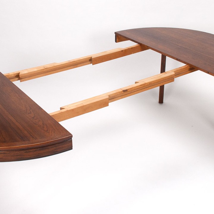 Palissander Mid-Century uitschuifbare eettafel van Bodafors