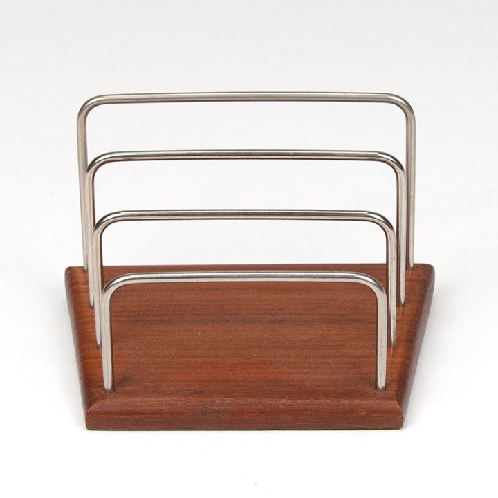 Mid-Century Danish letter holder in teak