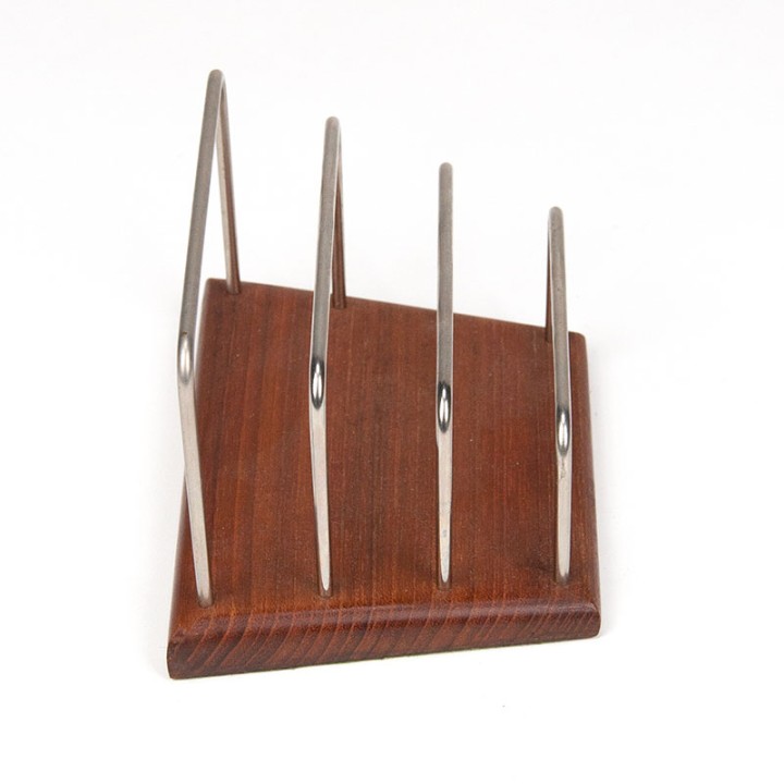 Mid-Century Deense briefhouder in teak