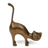 Messing Mid-Century klein sculptuur van een kat