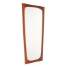 Mid-Century Danish teak asymmetrical mirror