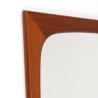 Mid-Century teakhouten Deense asymmetrische spiegel