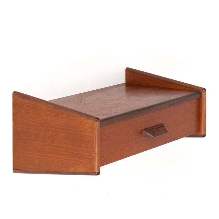 Zwevende Deens Mid-Century vintage wandlade