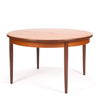 Gplan teakhouten Mid-Century rond model eettafel