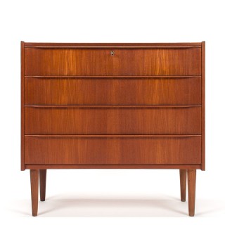 Ladekast/ commode in teak Mid-Century vintage Deens design
