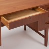 Teakhouten Deens Mid-Century vintage bureau