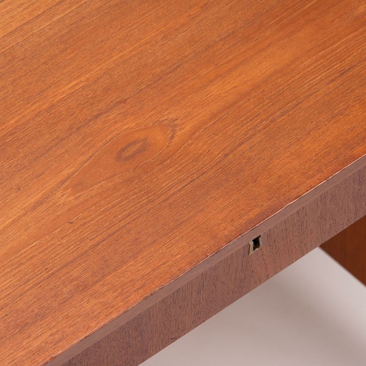 Teakhouten Deens Mid-Century vintage bureau