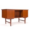 Teakhouten Deens Mid-Century vintage bureau