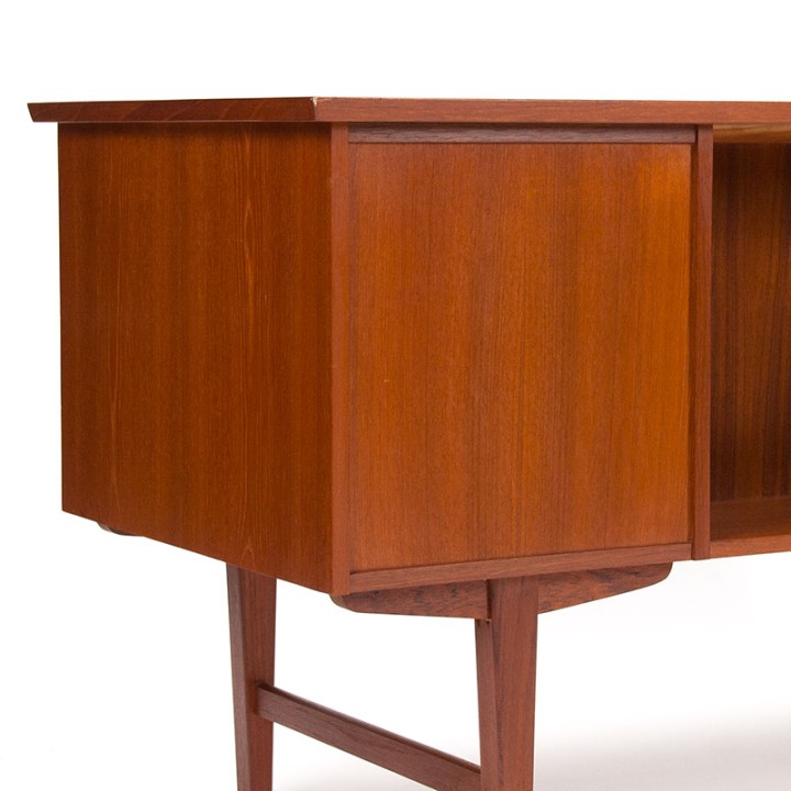 Teakhouten Deens Mid-Century vintage bureau