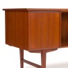 Teakhouten Deens Mid-Century vintage bureau