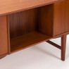 Teakhouten Deens Mid-Century vintage bureau