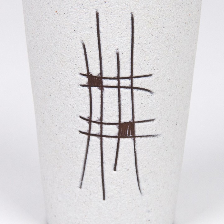 Small vintage earthenware vase from the 50s/60s