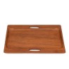 Teak vintage tray with open handles