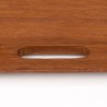 Teak vintage tray with open handles