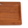 Teak vintage tray with open handles