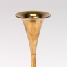 Set of 2 brass Danish trumpet base candlesticks
