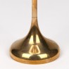 Set of 2 brass Danish trumpet base candlesticks