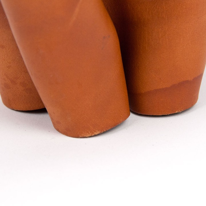 Cognac leren vintage Mid-Century olifant