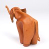 Cognac leather vintage Mid-Century elephant