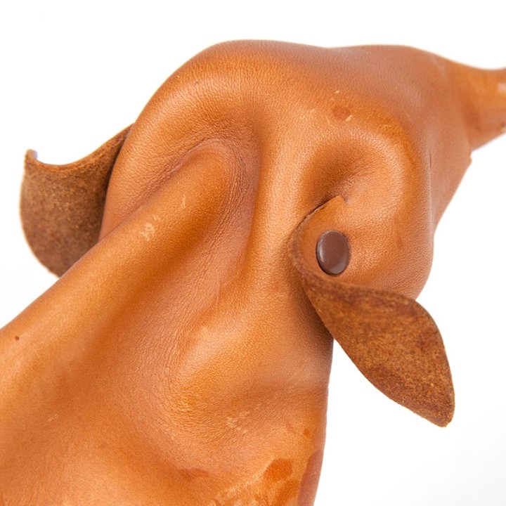 Cognac leather vintage Mid-Century elephant