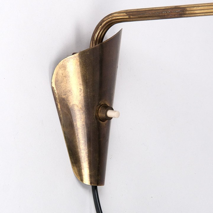 Brass Mid-Century vintage wall lamp