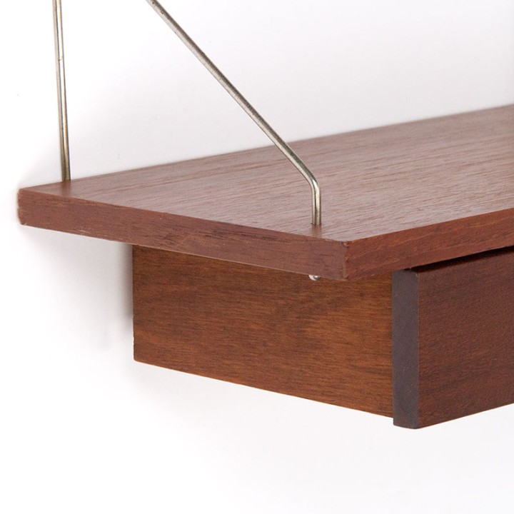 Danish vintage teak wall drawer from the sixties