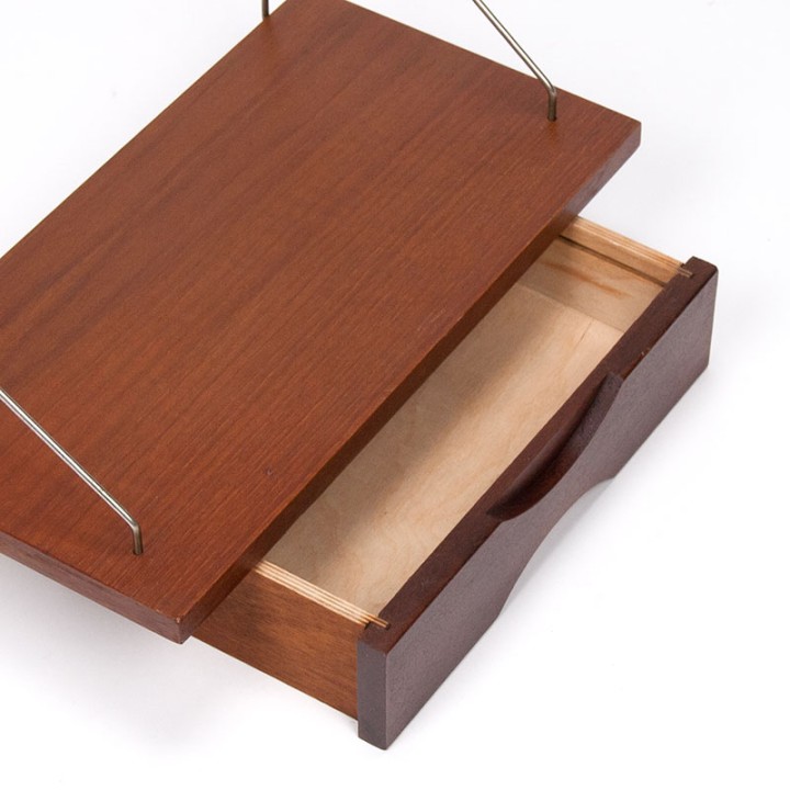 Danish vintage teak wall drawer from the sixties