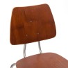 Danish teak vintage industrial school chair