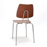 Danish teak vintage industrial school chair