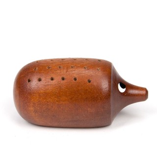 Vintage Scandinavian skewer holder in the shape of a hedgehog